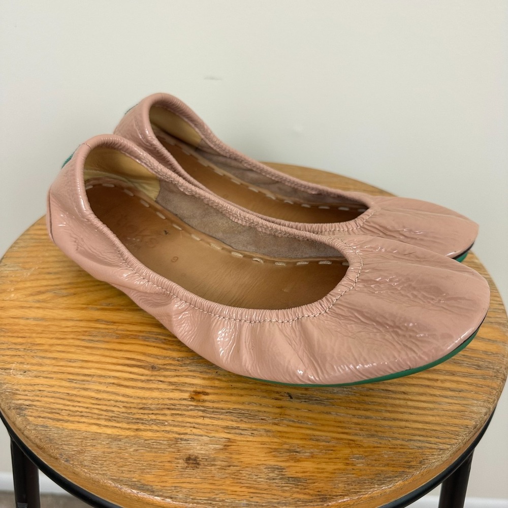 Tieks by Gavrieli Womens US 9 Ballet Flat Blush Pink Patent Leather Slip On